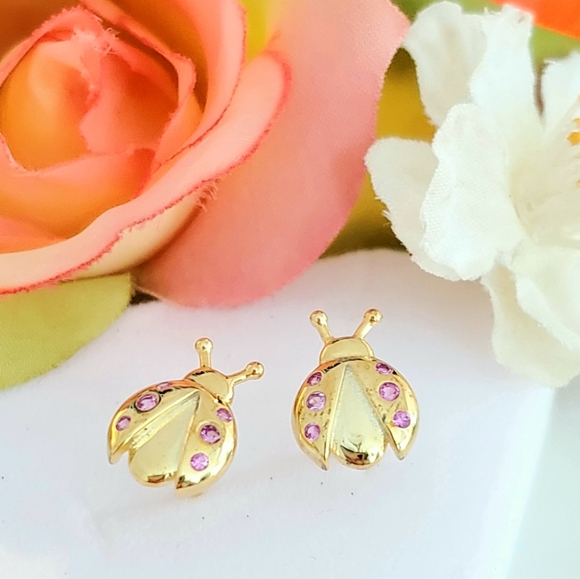 NEW S925 Ladybug Post Earrings - Picture 6 of 7